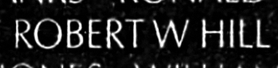 hill's name engraved in the Wall